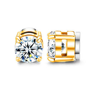 ต่างหูแม่เหล็กแบบหนีบ Clover  ไม่ต้องเจาะหู ประดับเพชรเทียม  แบบหนีบสำหรับเจาะหู - Product Image 6