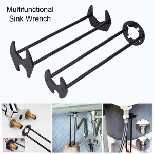 Outil de plomberie pour réparation de cuisine Clé pour évier Tuyau de plomberie Clé à quatre griffes Clé pour salle de bain Ensembles d'outils 4 baïonnettes - Product Image 5