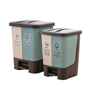 Rectangular Kitchen Waste Bin With Foot Pedal For Indoor Use 30L Dual Compartment Recycling Bin - Product Image 4