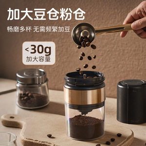 เครื่องบดกาแฟไฟฟ้า Zhigao แบบ Burr Grinder ความจุ 30 กรัม พกพาสะดวก ชาร์จ USB ใช้ในบ้าน - Product Image 1