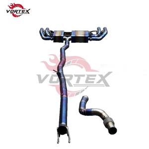 Silencieux d'échappement Catback Valvetronic en alliage de titane Vortex Grade 5 pour Mercedes Benz GLA GLA45 AMG, haute performance, finition bleu brûlé, design Fish - Product Image 2