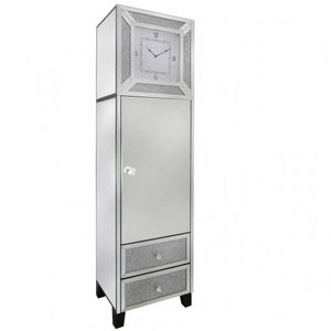 Mobili Soggiorno Sparkle Specchio Orologio Da Pavimento 1 Porta 2 Cassetti Del Basamento Orologio Casa Negozio Dell'hotel - Product Image 2