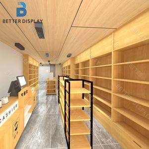 Mostrador de librería personalizado, mostrador de recepción moderno con logotipo, escaparate de exhibición de tienda para diseño de muebles de biblioteca - Product Image 2