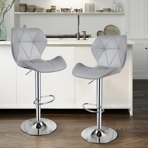 Sillas <span class=keywords><strong>de</strong></span> Barra Modernas Ajustables <span class=keywords><strong>de</strong></span> Cuero PU con Base Cromada <span class=keywords><strong>para</strong></span> Sala <span class=keywords><strong>de</strong></span> Estar, Cocina, <span class=keywords><strong>Isla</strong></span>, Hotel - Product Image 1