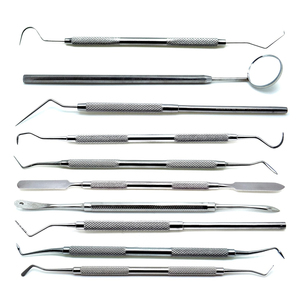 ชุดตรวจทางทันตกรรมแบบมืออาชีพ พร้อมกระจกตรวจฟัน สำหรับนักศึกษาคลินิกทันตกรรม ชุดตรวจทางทันตกรรม อุปกรณ์รักษาทางทันตกรรม - Product Image 1