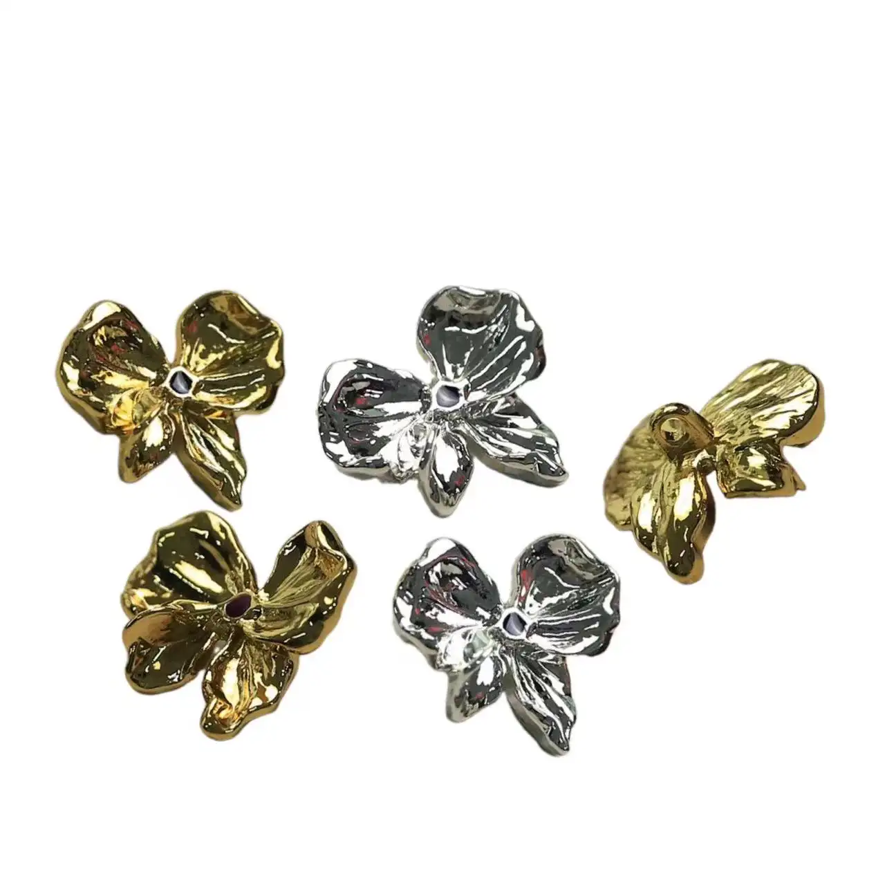 Boutons accessoires de couture Design tige en métal alliage personnalisé graver forme ronde placage de luxe vêtements pour femmes strass