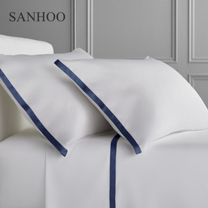 SANHOO Housse de Couette Luxe Rayée en Coton Épais 400 Fils, Ensemble de Literie Douillet et Chaud - Product Image 5