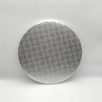 Base ronde en carton épais de 12 mm, robuste, de couleur blanche, pour gâteaux, avec bord lisse, plateau à gâteau