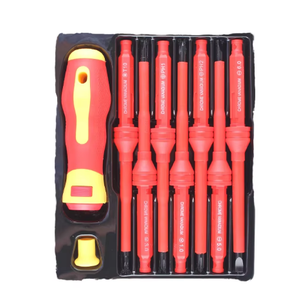 9-in-1 Electrician Insulated <b>Screwdriver</b> <b>Set</b> Multi Purpose Telecom & Electrical Repair Tools Kit With Special Shaped <b>Bits</b> MT-202 - Product Image 1