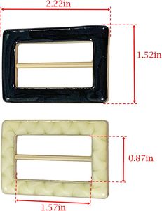 Farboat Pcs Anneaux de ceinture style marbre, Boucles pour foulards, Pinces à cravate pour T-shirt - Product Image 3