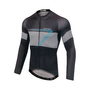 Camiseta de Ciclismo de manga larga lisa con logotipo personalizado, camiseta de ciclismo Premium para bicicleta de carretera Oem - Product Image 4