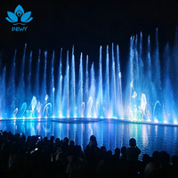 Programmgesteuerte Laufbrunnen-Wassershow mit DMX RGB-Beleuchtung und Edelstahldüsen für Park- und Platzprojekte