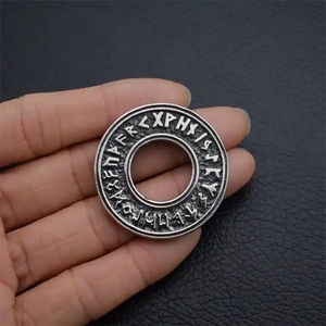 Custom Stainless Steel Nordic Viking <strong>Elder</strong> Futhark Rune Necklace Pagan Circle Runic Pendant for Men Women Jewelry - Product Image 5