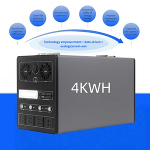Centrale Électrique Portable au Lithium 4KWH 3000W, Meilleur Système d'Énergie Solaire avec Ondes Sinusoïdales Pures et Batteries Externes - Product Image 2