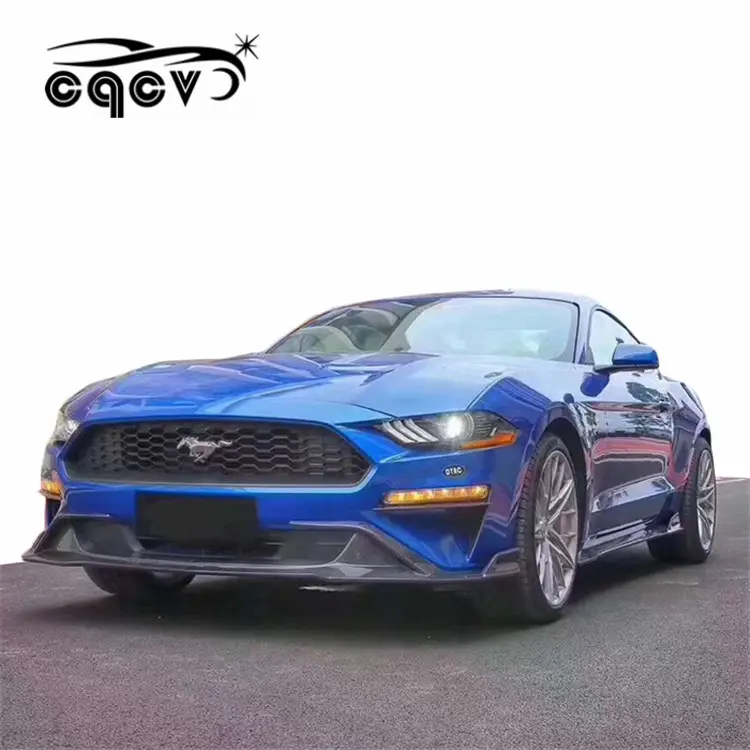 High quality carbon fiber body kit for ford mustang 2018-2020 front spoiler rear diffuser and side skirts for Mustang facelift