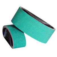 Bandes abrasives vertes personnalisables OEM 50x2000mm R203 P40 60 80 120 en acier inoxydable à haute dureté avec zircone