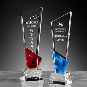 Thanh lịch tinh thể trong suốt Trophy giải thưởng mảng bám sản xuất in màu kỹ thuật UV in ấn cho triển lãm thương mại Quà Tặng - Product Image 6