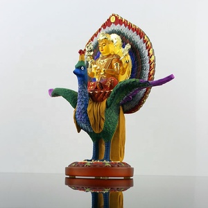 Liuli Fengshui <span class=keywords><strong>chino</strong></span> estatua religiosa * 260*120*270MM ámbar Pavo Real <span class=keywords><strong>Ming</strong></span> Wang estatuas - Product Image 2