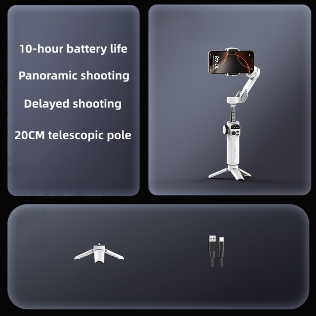 AOCHUAN Smart X2 Foldable 3-Axis Gimbal Stabilizer Phone Smartphone Face Tracking Handheld Gimbal YouTube TikTok Vlog Sports X2