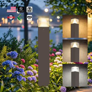 Aluminum IP65 3CCT Adjustable <b>LED</b> Bollard <b>Light</b> AC 120-277V Outdoor Pathway Garden Lighting <b>Motion</b> <b>Sensor</b> Dimmable 5-Year CRI70 - Product Image 2