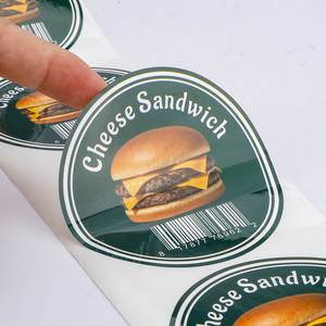 Étiquette autocollante ronde pour sandwich au fromage avec code-barres pour l'emballage alimentaire - Product Image 4