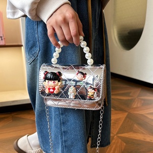 Nuovo Zaino Monocolore per Bambini 2025 - Borsa a Tracolla Principessa con Specchio e Perle per Bambine, Stile Cartone Animato - Product Image 3