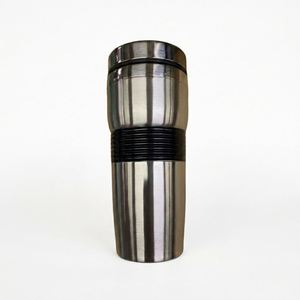Stainless Steel Vacuum Tumbler Double Wall Insulated Travel Mug With Lid Minimalist Design Straight Cup For <b>Hot</b> Cold <b>Drinks</b> - Product Image 1