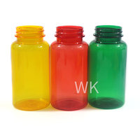 Vente en gros de médicament de luxe Bouteille de vitamine en capsule Bouteille de supplément PET Bouteille de médicament en plastique vide avec bouchon