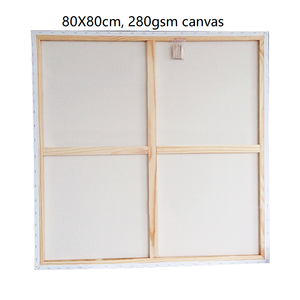 Tela Bianca Stirata <span class=keywords><strong>in</strong></span> Cotone di Grandi <span class=keywords><strong>Dimensioni</strong></span> 80*80cm per Disegno e Pittura - Product Image 2