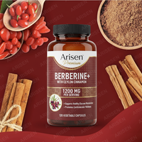 OEM Premium Berberine HCL 1200mg Plus Pure Véritable Cannelle de Ceylan Berberine HCI Suppléments de Racine en Comprimés Capsules de Berberine