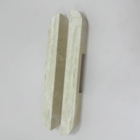 SAIDKOCC Poignée de porte améliorée en marbre travertin beige, version rainurée, texture naturelle des pores, pour la décoration de villas et de maisons