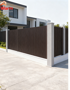 Factory Supply Zaun OEM/ODM Günstige und hochwertige moderne schlanke pulver beschichtete Outdoor-Privatsphäre Aluminium zaun für zu Hause - Product Image 4