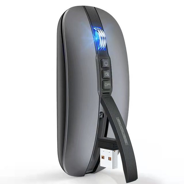 Ultra-Thin for Tablets and Laptops Wireless Mouse USB Rechargeable 2.4GHz RGB Gaming Mouse Silent Dual Model Mouse for Office