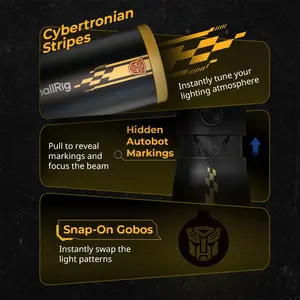 Lampe de poche vidéo LED focalisable portable SmalRig RF 10C "BumbleBee Edition" avec 4 couleurs/20 filtres lumineux - Product Image 3