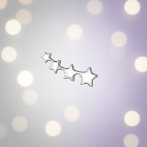 Pendientes de Estrella en Oro Blanco E2064, Joyería Fina Minimalista Unisex, Par - Product Image 2