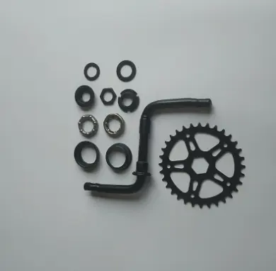 BB Axle OPC children bike/bicycle crank and chainwheel parts on various size bicycle