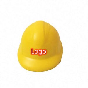 Custom Logo Printed Safety Hard Hat Antistress Helmet Stress Ball PU Customized Unisex Promotional Toy Soft Passed Squeezable - Product Image 1