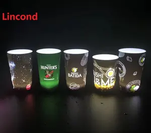 Free Sample 14oz Led Light Up Cup Automatic Led Cup For Halloween Christmas Party Drink