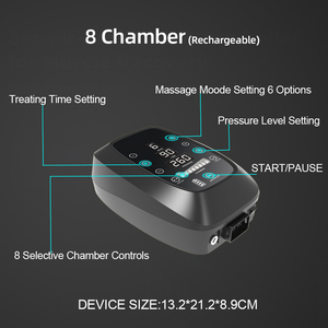 Botas de Compresión Criogénica Avanzadas con Masaje por Presión de Aire de 8 Cámaras para la Recuperación Deportiva Profesional de Pantorrillas y Piernas - Product Image 3