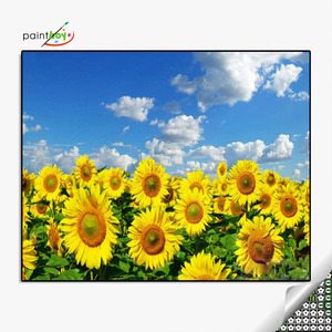 Peinture diamant colorée en tournesol, 40x50 cm, bricolage, belle perceuse ronde ou carrée, sans cadre, décoration de la maison - Product Image 4