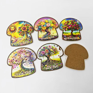 Sous-verre en céramique en forme de <span class=keywords><strong>pain</strong></span>, écologique, avec impression 3D et estampage à chaud, dos en liège, offre spéciale - Product Image 3