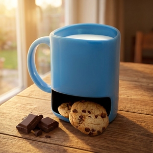 Tazza in Ceramica Personalizzata con Occhi Mobili e Faccia Divertente, Colore Blu - Product Image 4