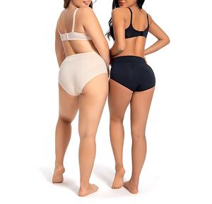 Culottes Triangle Femme Grande Taille en Modal à Taille Élastique Large, Coupe Haute, Extensibles, Confortables, Couleurs Unies Noir et Nude, Usage Quotidien - Product Image 5