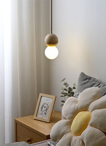 超薄黄色石灰华螺旋吊灯 - Product Image 2