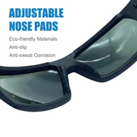 Lunettes de soleil polarisées à monture rectangulaire intégrale en TR90, protection UV400, anti-reflets, avec sangle réglable pour la pêche, la course à pied et les sports ; unisexe