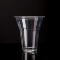Gobelet à dessert/parfait en PET à paroi simple, écologique, 9 oz, 92 mm, personnalisé, pour yaourt aux fruits, smoothie, mini dessert jetable en plastique