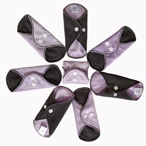 THX Serviettes hygiéniques lavables <span class=keywords><strong>pas</strong></span> chères en tissu antidérapant, protège-slips réutilisables en tissu minky imperméable, doux et respirant - Product Image 1