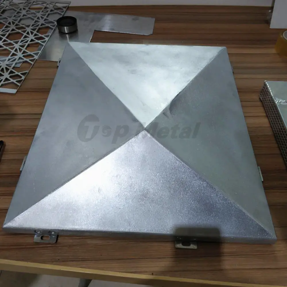 Foshan Metal 3d Aluminium Clad Wall System Triangle Facade Panels For Buildings