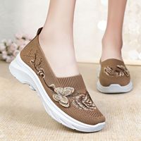 Chaussures décontractées confortables à semelle souple pour femme, grande taille, printemps 2026, style floral, basses, pour la marche