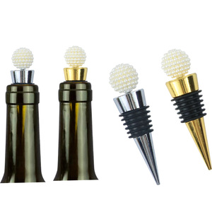 European Style Beaded Spherical Wine Bottle Stopper Metal Sealing Champagne Stopper Home Essentials Simple Design - Product Image 4